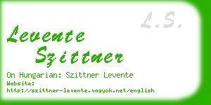 levente szittner business card